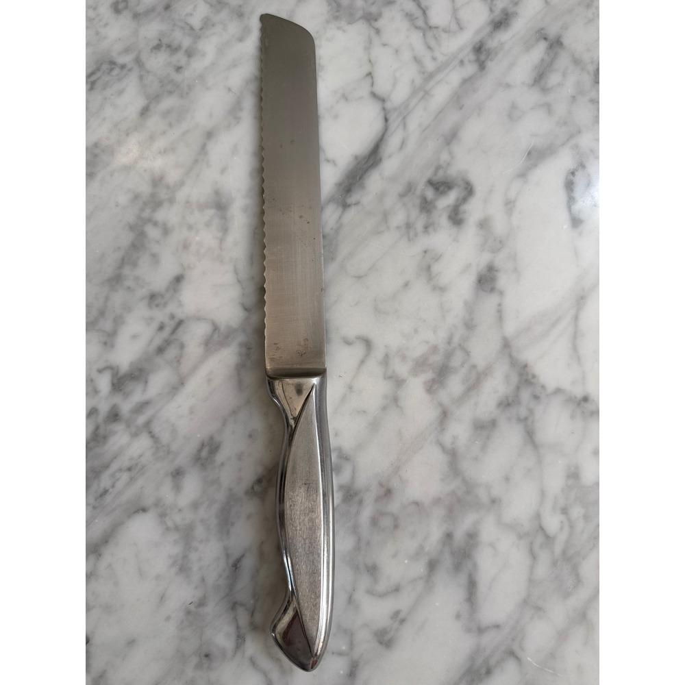 Gehring Solingen Germany X45 Cr Mo V 15 Serrated Bread Knife Stainless Steel 8in
